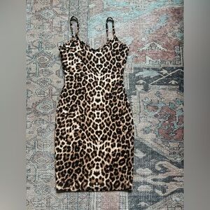 Cheetah bodycon mini dress